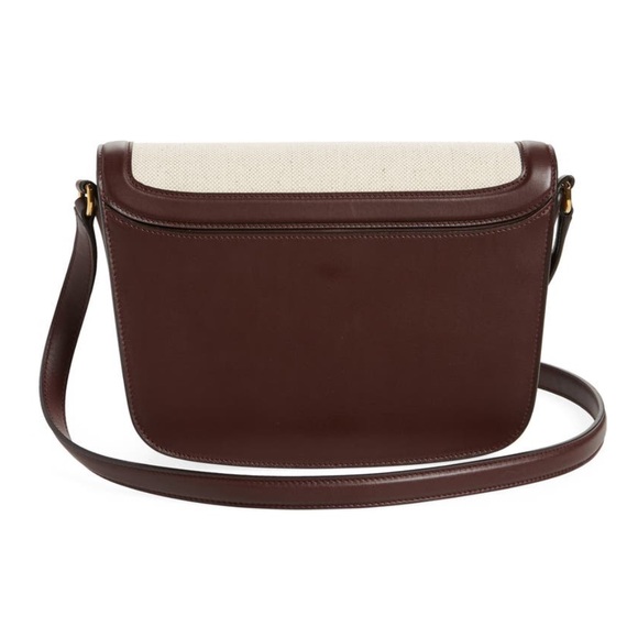 NEWš„FERRAGAMO Trapezio Canvas & Leather Crossbody Bagš„ - Picture 4 of 16